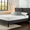 Zinus Shalini King size Bed frame - Bed 150x200 cm - 35 cm Height - Upholstered Platform Bed frame with Wood slat support - Dark Grey