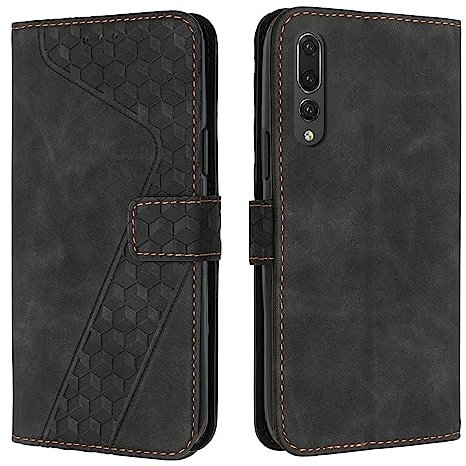 YIRRANZD Funda para Huawei P20 Pro, Funda Tapa Libro Movil Carcasa PU Cuero [Ranura para Tarjeta], Flip Caso Cubierta Case Funda para Huawei P20 Pro (Negro)