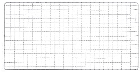 sourcing map Square BBQ Grill Net 7.9x15.7 Galvanized Iron Barbecue Mesh Mat for Baking Smoking Charcoal Grilling Roasting