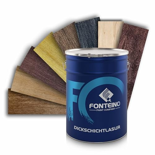 Dickschichtlasur Holzlasur 2in1 Holzschutz Dauerschutz Lasur - Weiß 2,5L