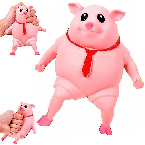 Stress Schwein, Anti Stress Spielzeug, Squishy Squeeze Stressspielzeug Schwein, Stressball Erwachsene & Kinder Piggy Fidget Toys, Dekompressions Pig Antistressball