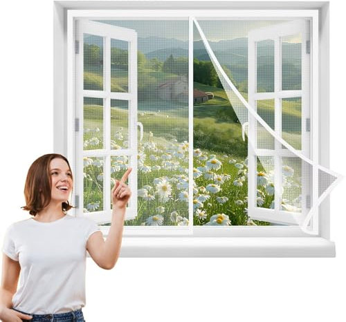 Magnetic Curtain for Magnetic 125x135cm Door Curtain Mosquito Net Made to Measure Door Anti Fly Curtain for Hallways, Doors White