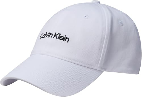 Calvin Klein mäns logotyp broderi baseballkeps LV04D5003G keps, vit (ljus vit), en storlek, Vit (ljusvit), one size