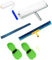 Kit D'outils de Revêtement de Sol, Rouleau de Purge + Chaussures à Pointe époxy + Raclette à Poser pour Grande Surface, Manche Télescopique pour Masse de Compensation, Sol, Mur