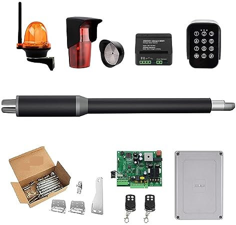 Motore Cancello Scorrevole, Apriporta automatico a battente singolo - 10 piedi di lunghezza 450 libbre Apriporta con serratura elettrica con controllo Wi-Fi solare,per Apriporta(Groen)