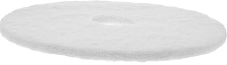 VALICLUD Tampon De Polissage Blanc 43 Cm Pour Machine à Plancher, Lingette De Rechange Pour Nettoyage Sol Multi-surfaces, Accessoire Compatible Pour Lavage à Domicile Et Bureau