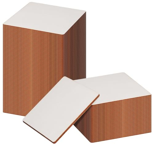SOUJAP 100 hojas cuadradas de madera contrachapada de 12,7 x 12,7 cm, rodajas de madera sin terminar de 3 mm, tablero de madera fino para manualidades, tallado y pintura