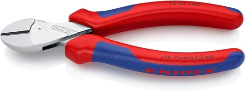 KNIPEX X-Cut Kompakt-Seitenschneider hochübersetzt verchromt, 73 05 160 | Mit Mehrkomponenten-Hüllen 160 mm