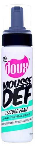 The Doux Multi-Use Mousse for Curly Hair – The Doux Mousse Def Texture Foam for Styling, Curl Definition, Volume & Shine – Curl Cream Alternative for Textured Hair & Natural Hair Styles