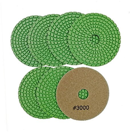 diatool 7/Set 10,2 cm Profi Diamant Flexible Polieren Pads 100 mm Keramik/Fliesen Schleifscheiben Premium Qualität Schruppscheibe