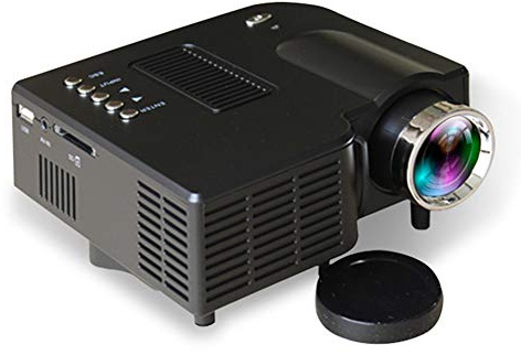 WANGLX ST Projector, YG28B LED Video Projector Mini Multimedia Movie Projector Support 1080P for Home Cinema Entertainment Compatible USB/TF, Black