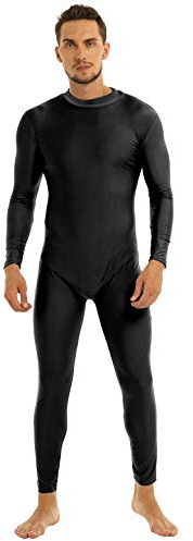 Nimiya Mens Long Sleeve Unitard Thermal Jumpsuit All in One Suit Baselayer One Piece Tight Full Bodysuit