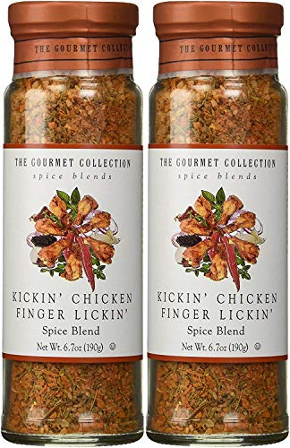 The Gourmet Collection Seasoning Blends Kickin' Chicken Finger Lickin' Spice Blend-Cooking Seasoning for Fried, Roasted, Broiled, Rotisserie Chicken. Pack of 2