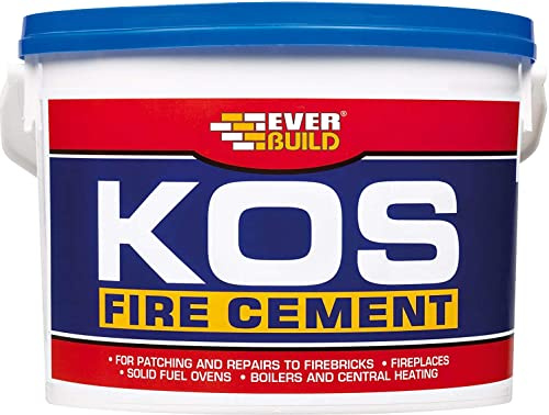 4 x EVERBUILD 1kg KOS Fire Cement Black High Temp upto 1250 Degrees