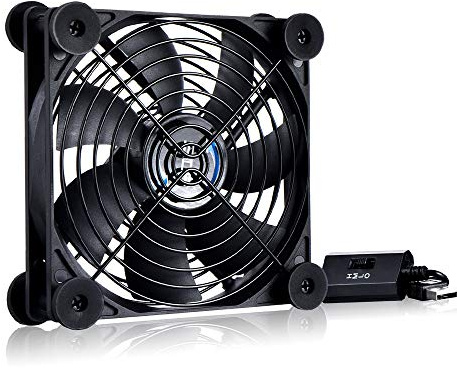 SCCCF Quiet 120mm USB Fan, 5V USB Portable Cooling Fan for Flat Panel TV Receiver Router DVR Playstation Xbox Computer Cabinet Cooler