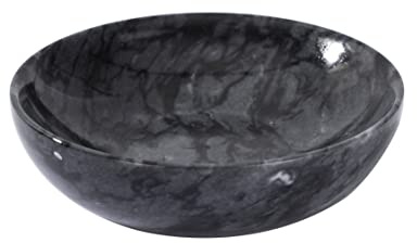 CM CHIC MONDAY 4.72 Inch Small Decorative Bowls, Natural Marble Decorative Bowls for Home Decor, Key Bowl, Coffee Tables Centerpiece, Soap Serving Bowl, Incense Burner, Smudge Bowl