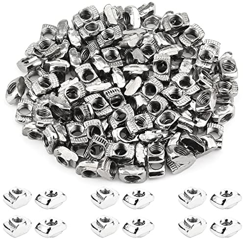 HELIFOUNER 200 Pieces 2020 Series M5 T Nuts, M5 T Slot Nuts for Aluminum Profile