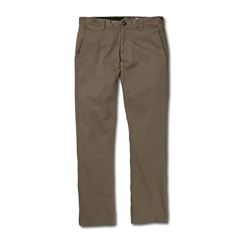 Volcom Tygbyxor för män, Frickin, moderna stretchbyxor, Svamp 1, 28W / 32L