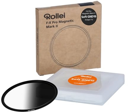 Rollei F:X Pro Magnetischer Softer-Verlaufsfilter GND16 MK II 82mm, super kratzfester magnetischer Glas-Filter mit 99,5% Reflexionsfreiheit und ohne optischen Verzerrungen, Größe:72 mm