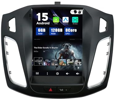 SXAUTO [6GB+128GB] Android 14 IPS Autoradio Per Ford Focus (2010-2014) - Senza fili Carplay & Android Auto - LED Telecamera + MIC - DSP DAB Fast-boot BT5.0 4G Volante WiFi 360-Camera - 2 Din 9 Pollici