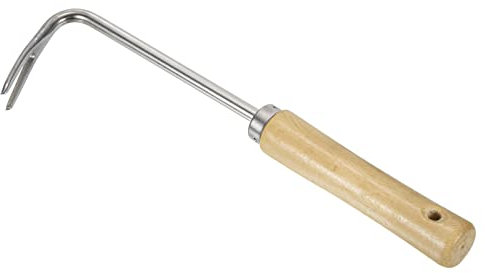 PATIKIL Giardino Sarchiatore Mano Strumento, Inossidabile Acciaio Sarchiatura Strumenti Ergonomico Giardinaggio Mano Coltivatore Erba Remover per Piantare e Scavare