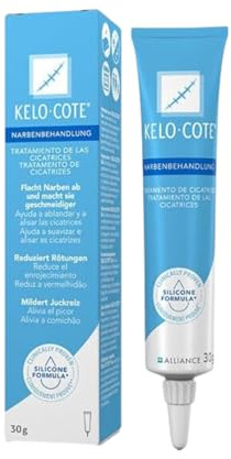KELO-COTE 30g - Gel de silicone pour Traitement Des Cicatrices surélévées - Atténue Rougeurs & Démangeaisons - Cicatrices chirurgicales, brûlures, césariennes, accidents, acné - Cliniquement Prouvé
