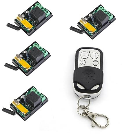 OSALADI Trasmettitore Ricevitore 433 Mhz 12 V 4 4 Tasti Telecomando Per Luci Led Allarme Pompa Civile Industriale Uscita Indipendente