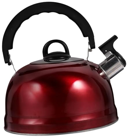 Alipis Bouilloire Sifflante Acier Théière Hemisphérique Compatible Induction Kettle Électroménager Pour Cuisine Et Camping Design Ergonomique Coloris