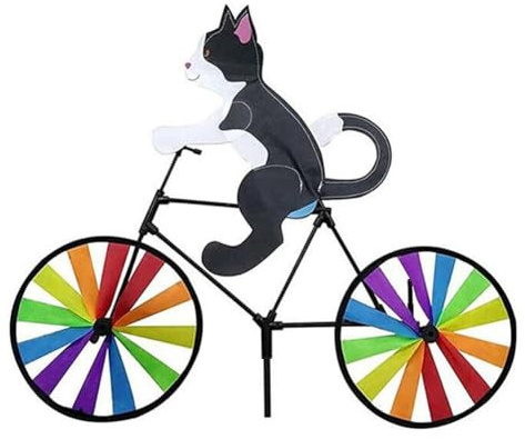 Qbkohphifm 1 PCS Bike Wind Spinner As Shown Plastic Cute Animal Sculpture Bicycle Spinner Windmill for Lawn A