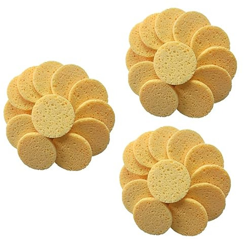 Mikinona 60stücke Hautfreundliche Runde Makeup Pads Aus Zellulose Wiederverwendbare Gesichtsreinigungsschwämme Für Sanfte Reinigung Und Makeup-entfernung Hautfarbe