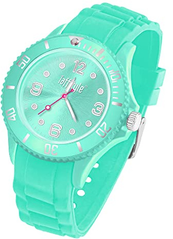 Taffstyle Armbanduhr Silikon Analog Quarz Uhr Farbige Sport Sportuhr Damen Herren Kinder Unisex 39mm Türkis