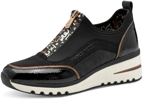 Marco Tozzi Damen 2-24780-45 Sneaker, Black/Copper, 40 EU