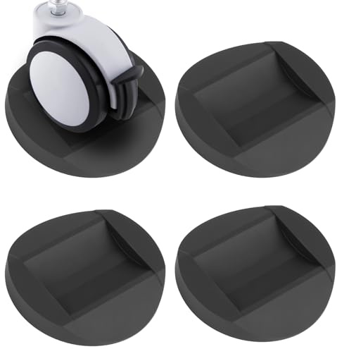 Furniture Castor Cups, 4 PCS Bed Wheel Stoppers, Anti-Sliding Carpet Protector Cups, Caster Cups, Castor Cups for Wooden Floors, Silicone Furniture Coasters Fits to All Wheels of Furniture