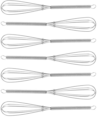 OFFSCH Batidor Piezas Acero Inoxidable de Tinte para Peluquería, de 7 Mezclador Manual Resistente para Coloración del Cabello y Crema
