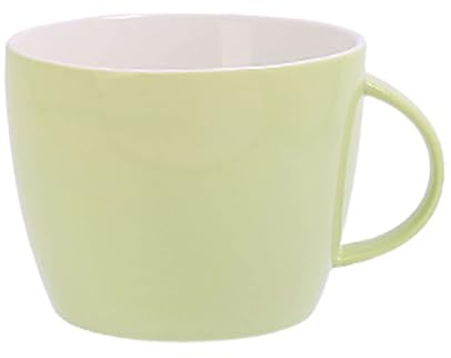 XLDZ Cuenco de cerámica extra grande con tapa, 1200 ml, apto para microondas, taza de fideos con mango ergonómico para estudiantes y trabajadores de oficina, para comidas rápidas (verde)