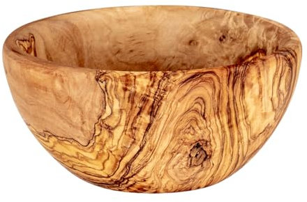 Cuenco de madera de olivo de aprox. 16 cm, cuenco para ensalada, diseño único, decoración de mesa