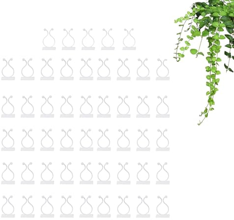 50stück Pflanzenclips,Pflanzenclips Für Kletterpflanzen,Pflanzenhalter Wand,Unsichtbare Kletterpflanzen Clips,Kletterpflanze Befestigungsklammern,Selbstklebend Wand Befestigungsclips Für Plant Support