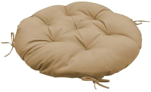 Insun Wasserdicht Kissen Polster Bodenkissen für Schwenksessel, Papasan Sessel, Rattan Sessel Khaki 100 cm Rund
