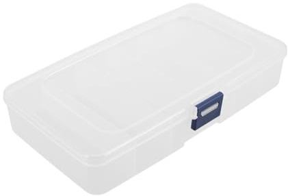 VICASKY Caja de almacenamiento transparente para cosméticos con tapa, organizador de maquillaje dividido para pintalabios, pinceles y accesorios para baño y viajes, estable y duradero