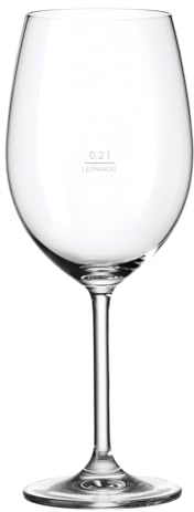 LEONARDO HOME Rotweingläser Daily Gastro-Edition, Geeichte Weingläser mit 0,2 l - Eichung, Randvollfüllung 460 ml, Genormte Gläser für Hotel & Gastronomie, 30er Set