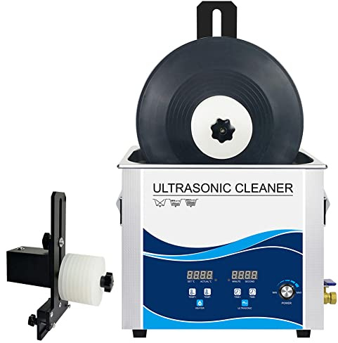 Ultraschall-Schallplattenreiniger mit einstellbarer Leistung, Heizsystem für Tiefenreinigung und Entgasungsfunktion für Vinyl-Schallplatten