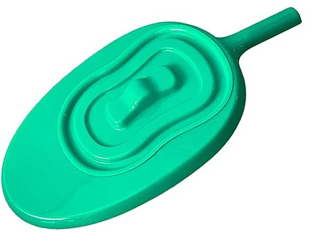 JAYIOLA Erwachsenen Bettpfanne mit Griff Und Deckel Tragbare Toilettenschüssel für Männer Und Frauen Ergonomisch Geformtes Pp Material Leicht zu Reinigen für, GRÜN