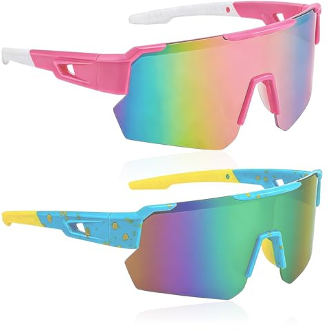 Aivane 2 PCS Lunette de Soleil Sport Polarisée UV400 pour Hommes & Femmes