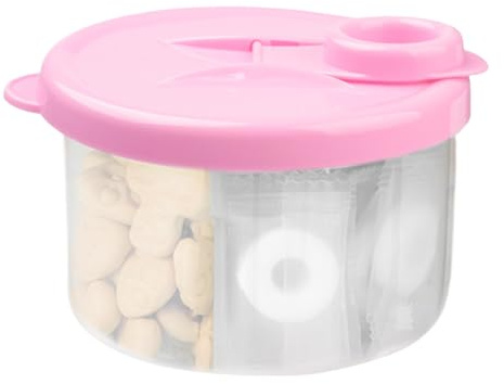 Milk Powder Dispenser Pots, Formula Dispenser, Feeding Organizer, Spill-Free Cover for Easy Opening, 300ml Portable Formula Case with 3 Dividers for Kindergarten Roadtrip Outdoor Nursery