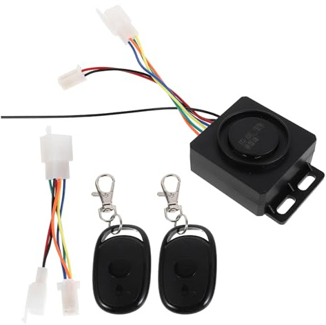 PRETYZOOM Système D'alarme Antivol pour Vélo et Scooter Électrique 36-72v Télécommande, Interrupteur Relais Portable, Protection Antivol Rapide et Compatible Motos, Scooters et Trottinettes