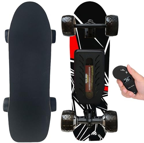 Elektro Skateboard, vierrädriges Longboard mit EIN-/Doppel-nabenmotoren, wasserdichtes, 22-40km/h, stoßabsorbierendes Skateboard, maximale belastung 80-150kg Dual-Drive-33km