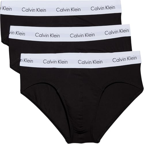 Calvin Klein Uomo Slip Hipster Confezione da 3 Intimo, Nero (Black), XL