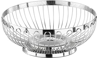 APS – Panera y frutero Redondo Diámetro 20 cm, Acero Inoxidable 18/8, apilable, lavavajillas. Ideal para Frutas y panecillos