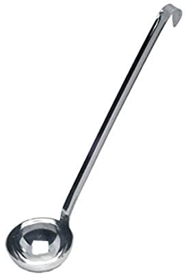 Genware NEV-6270115 One Piece Ladle, Stainless Steel, 12 oz., 340 mL, 11.5 cm