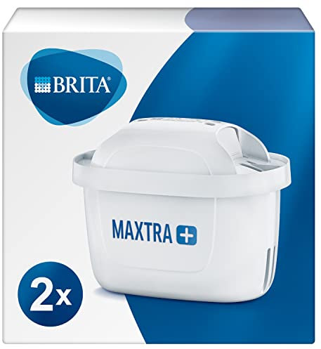 BRITA Filtri MAXTRA+ per Caraffa Filtrante per acqua - incl. 2 Filtri MAXTRA+ per la riduzione di cloro, calcare e impurità